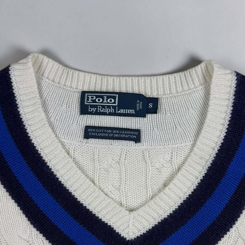 Polo Ralph Lauren US Open 2012 Cricket Sweater Small Cotton Cashmere Cable Knit